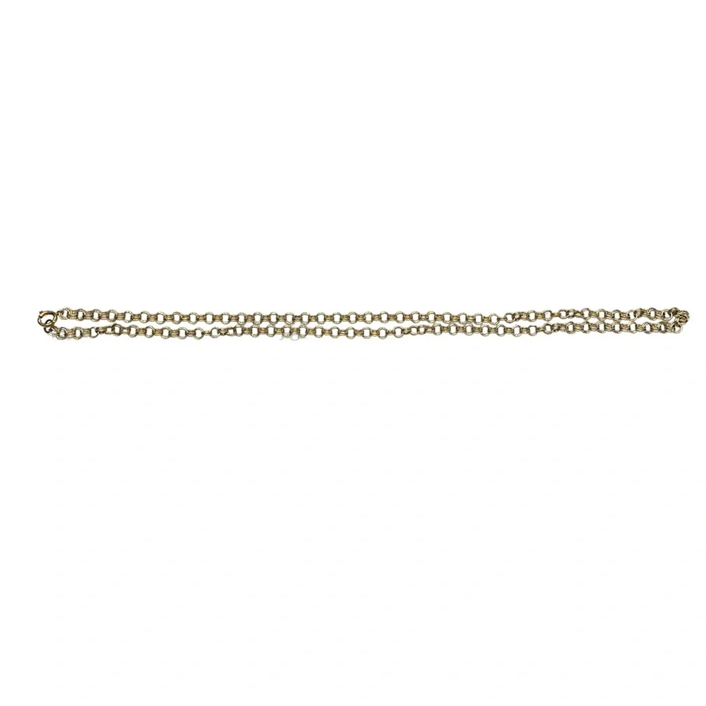 VINTAGE GOLD TONE DOUBLE LINK NECKLACE